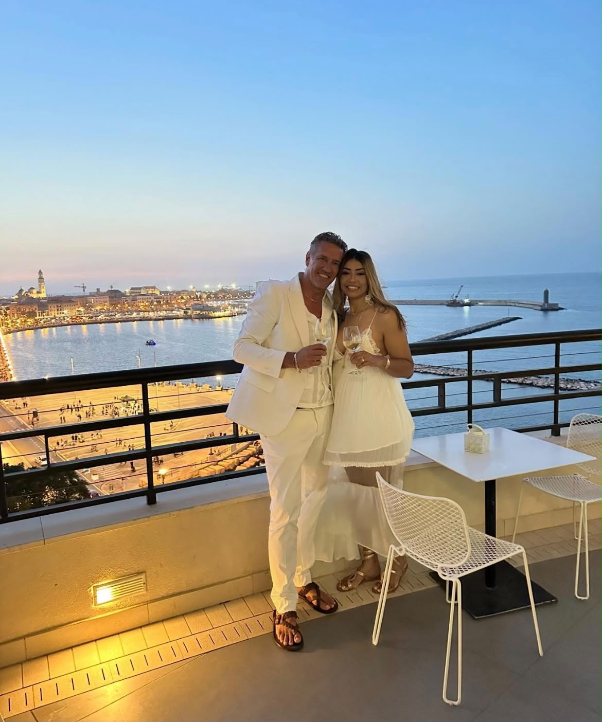 La Dolce Vita Trattoria owners dressed in white
